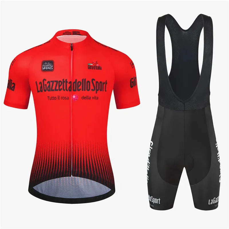 Short sleeve cycling jersey in quick-dry polyester fabric for summer riding