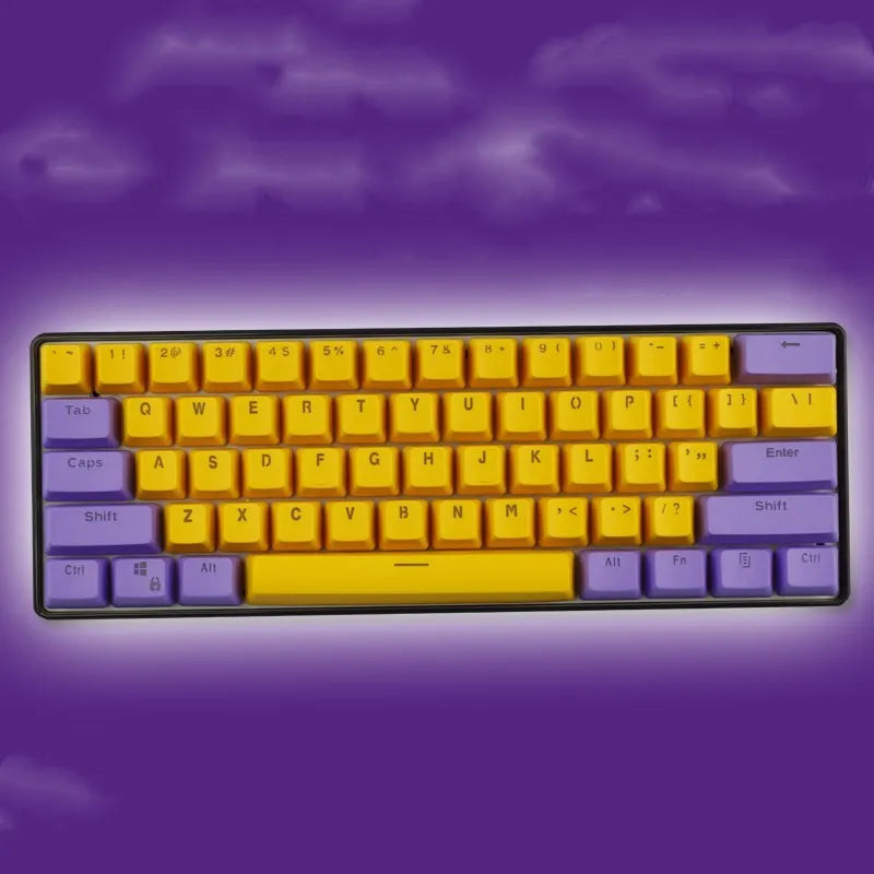 PBT transparent keycap set with two-shot injection legends, OEM height profile, matte finish for mechanical keyboard