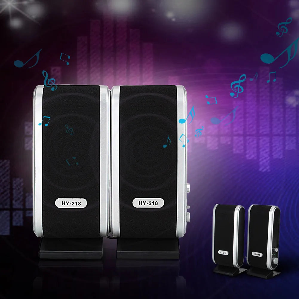 Black mini USB notebook speaker for computers with 3W output