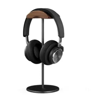 Metal earphone holder in aviation aluminium with CNC finish and anodised black, grey, or silver surface