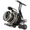 All-metal front relief spinning wheel with 11 axles, 6.2:1 gear ratio, and left/right interchangeable handle, 92x92x92mm.