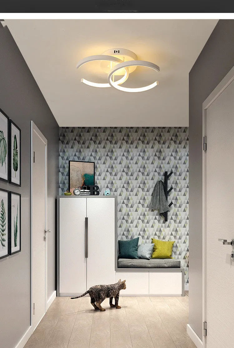 Commercial corridor LED ceiling light fixture with three style options for hotel restaurant lighting