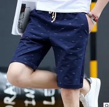 Men's cotton capri-length summer shorts with drawstring waist in multiple colour options