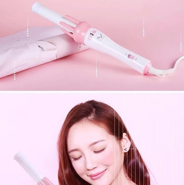 Rotating curling iron with tourmaline ceramic 21mm-30mm barrel for wet and dry hair styling