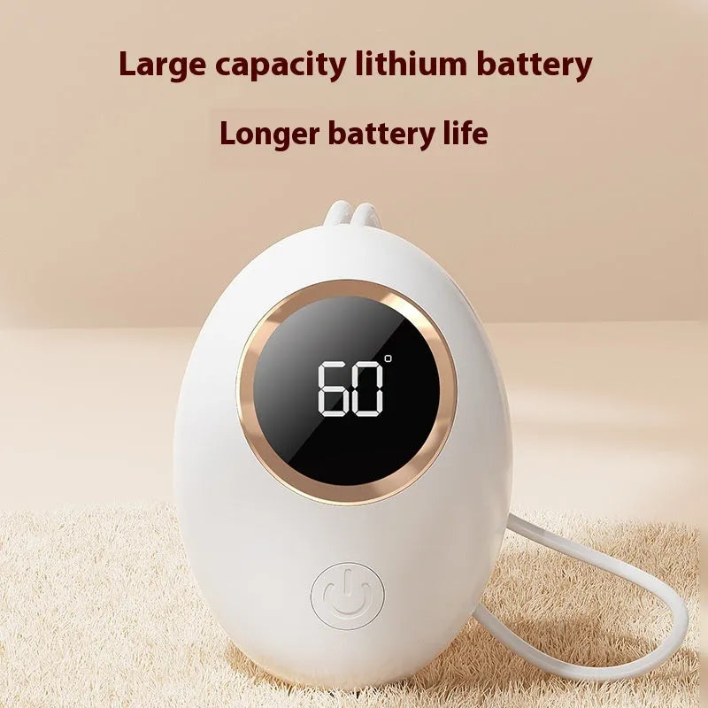 USB rechargeable hand warmer with digital display in multiple colour options.