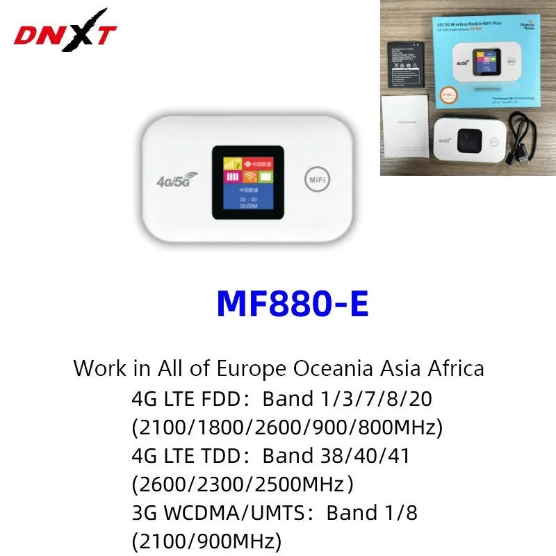 White plastic portable wireless router for car and mobile 4G 3G network with dimensions 9.8x5.3x0.8 cm
