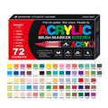 Set of straight liquid acrylic marker pens with soft heads for art and graffiti work