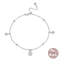 Adjustable 925 silver butterfly anklet for women with simple all-match design and BST012 colour option