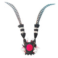 Zijin black and gold crown helmet decoration with long synthetic feather plume options for motorcycle customisation.