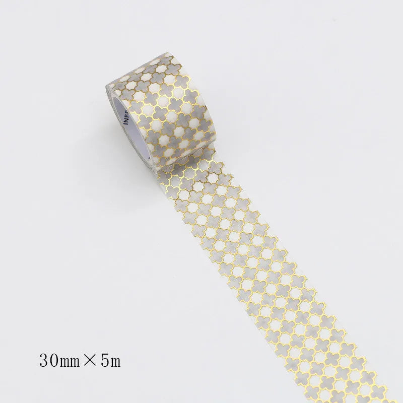 Alice in Wonderland themed bronzing decorative paper tape in multiple colour options