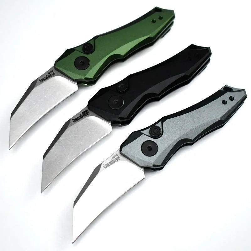 Metal folding pocket knife with 150mm length in black, grey or green colour options