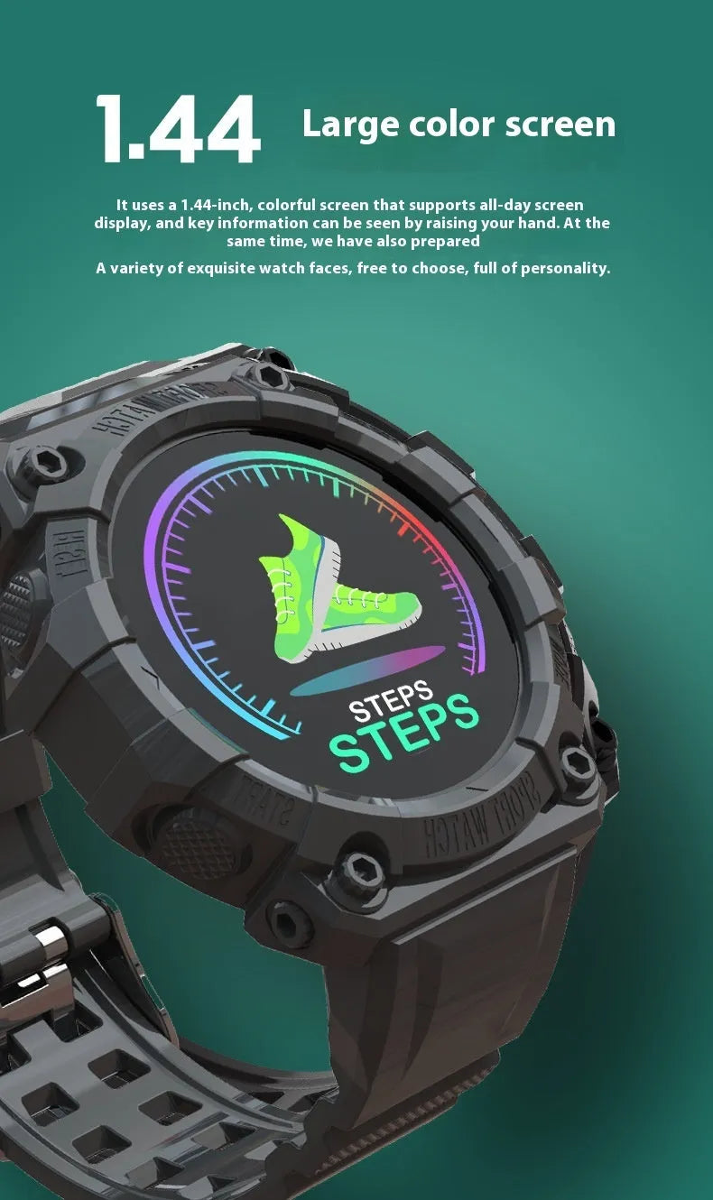 Spaceman Round FD68S smart bracelet with 144 large colour screen, TFT touch display, available in pink, red, green and black
