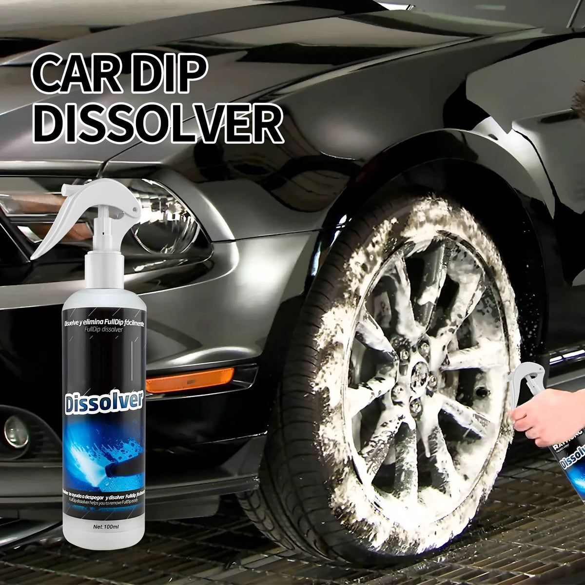 100ml car interior foam cleaning agent bottle for upholstery stain removal and seat maintenance