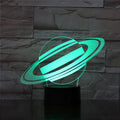 3D nine planets night light with acrylic board, ABS base, USB cable, touch and remote control, seven colours
