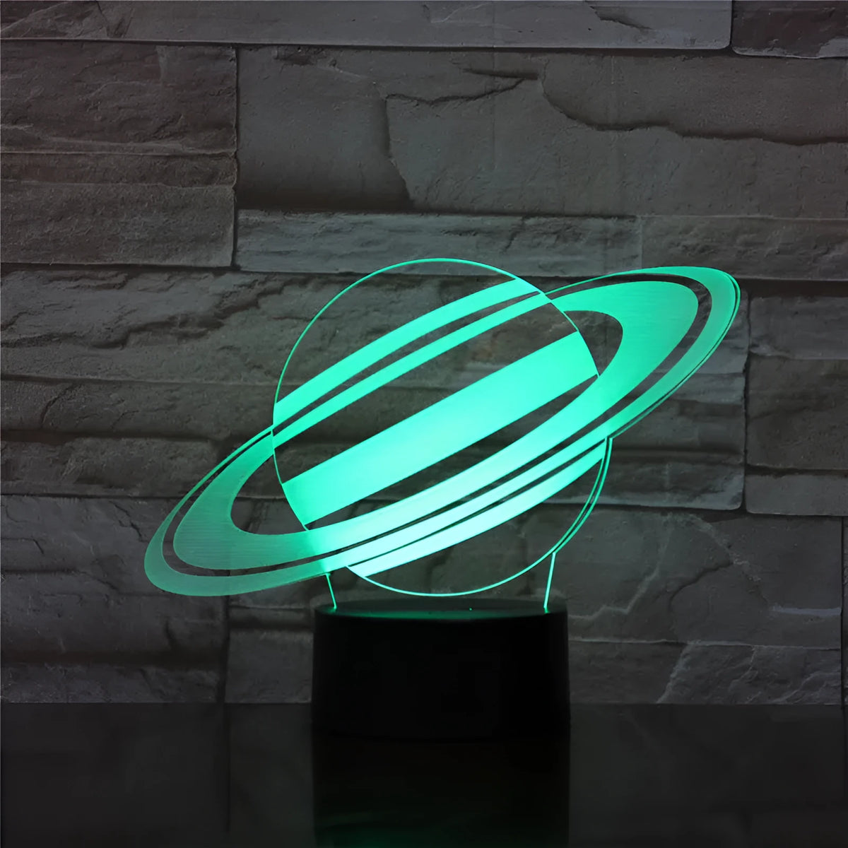 3D nine planets night light with acrylic board, ABS base, USB cable, touch and remote control, seven colours