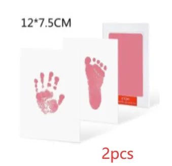 Baby hand and foot print disposable ink pad in pink for newborn keepsake crafting