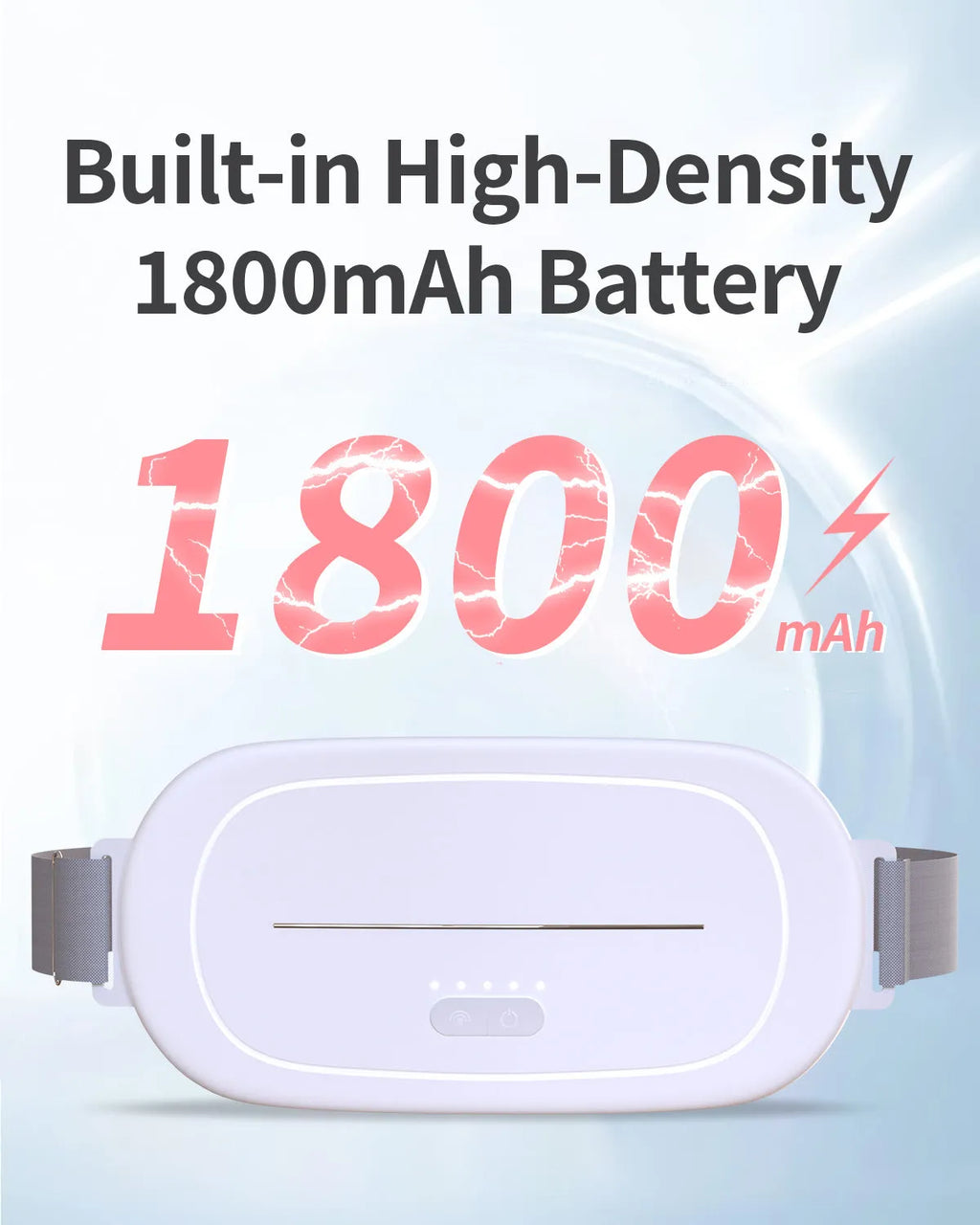 White uterine warming device with adjustable elastic belt for postnatal and menstrual care