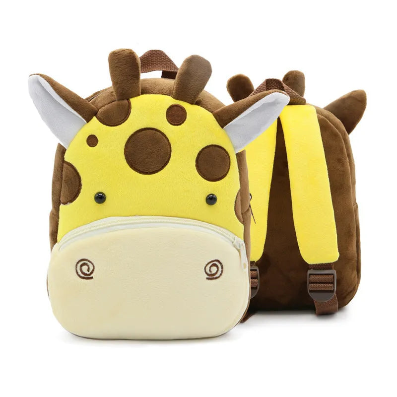 Plush children's backpack in animal design with dimensions 26x24x10cm