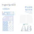 Oblique Angle Book Series Salt Series notebook in A5 or B5 size with a choice of white, plaid blue, or blue cover.