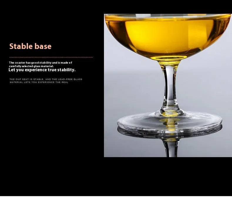 Creative crystal glass low foot spirits brandy glass 440ml capacity