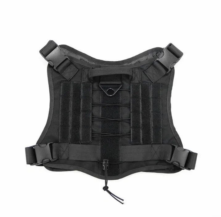 Tactical large dog vest in Army Green made from 1000D nylon with nylon webbing chest strap