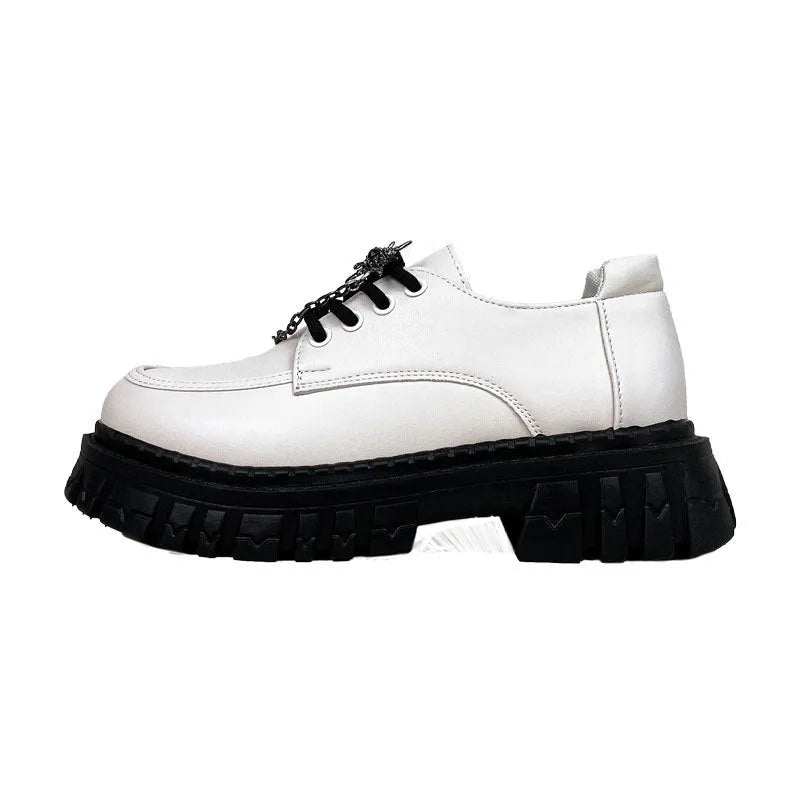 Women's Duke Asterism colour loafers with metal cross strap and round toe in college style