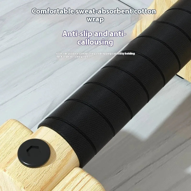 Pair of wooden Russian-style push-up stands in imported beech wood, 20cm to 50cm options