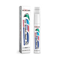 Car scratch repair pen 2x11.8cm with black cap, white body, and label for touch up paint repairs