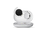 Black and white sports wireless Bluetooth earphones with ear plug design
