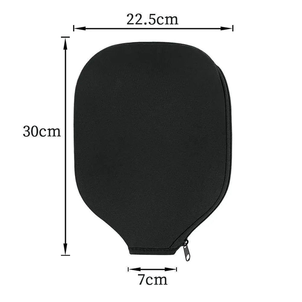 Black neoprene protective sleeve for a table tennis racket or paddle.