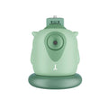 Dark green intelligent AI face recognition gimbal with 360-degree rotation on a desk.