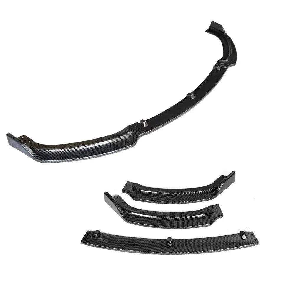 BMW 3 Series F30 F35 front bumper lip spoiler in black gloss finish