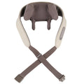 Milky white rechargeable shoulder and neck kneading massager with infrared physiotherapy