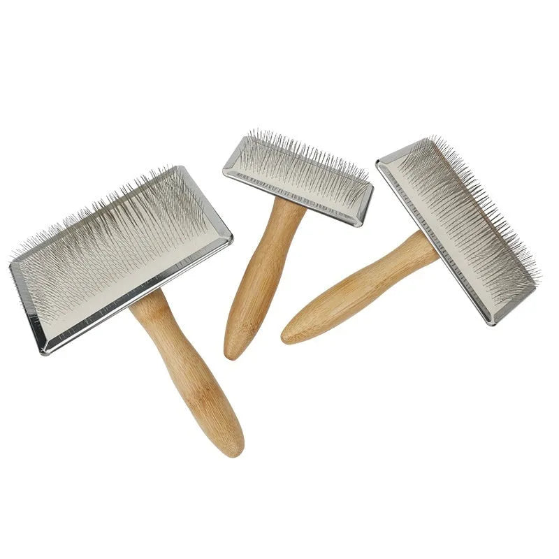 Wooden pet comb for dogs and cats hair removal brush with multiple size and material options