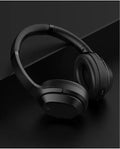 Gorsun E98 black over-ear wireless Bluetooth headphones with microphone on headband.