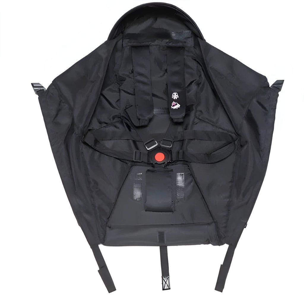Baby stroller flat cushion accessory in black Oxford cloth fabric seat style