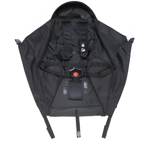 Baby stroller flat cushion accessory in black Oxford cloth fabric seat style