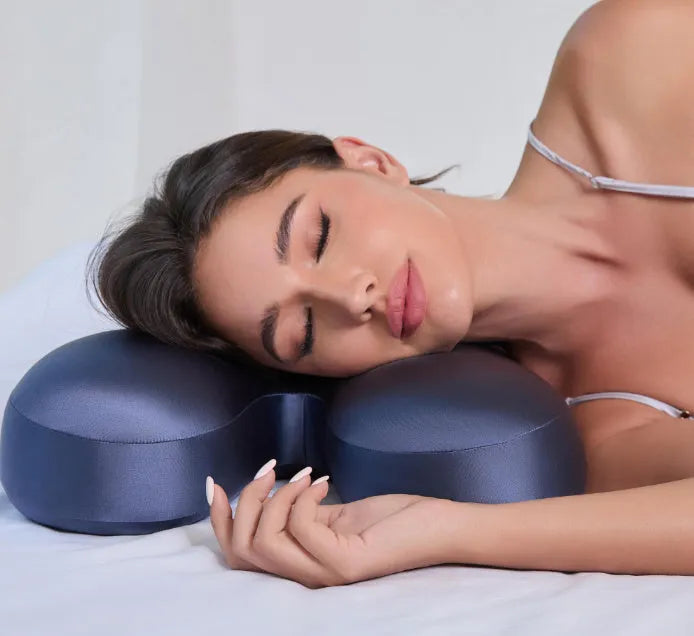 Purple memory foam side sleeping pillow 58x40cm for adults