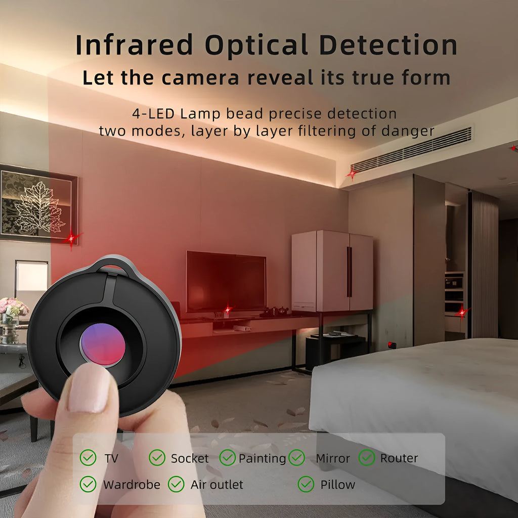 S600 model compact camera detector for infrared hidden camera detection
