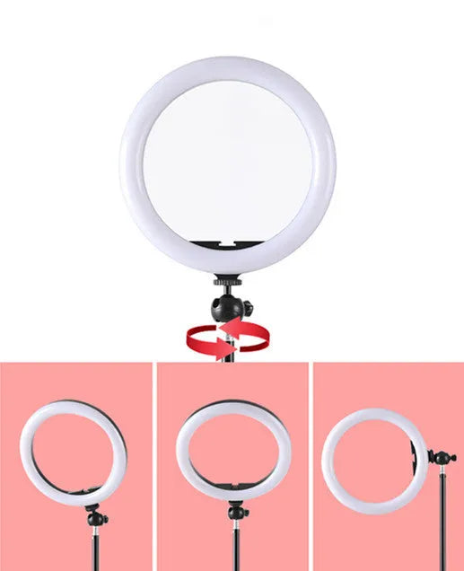 10-inch ring selfie beautifying light with adjustable 19cm metal bracket for smartphones