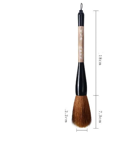 Large traditional Chinese writing brush with wolf and sheep hair bristles for calligraphy and painting.
