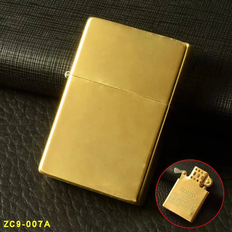 Bright chrome plate sand wheel windproof lighter with metal body and kerosene fuel system