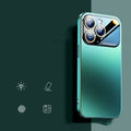 Frosted silicone phone case for Apple iPhone with window back in multiple colours