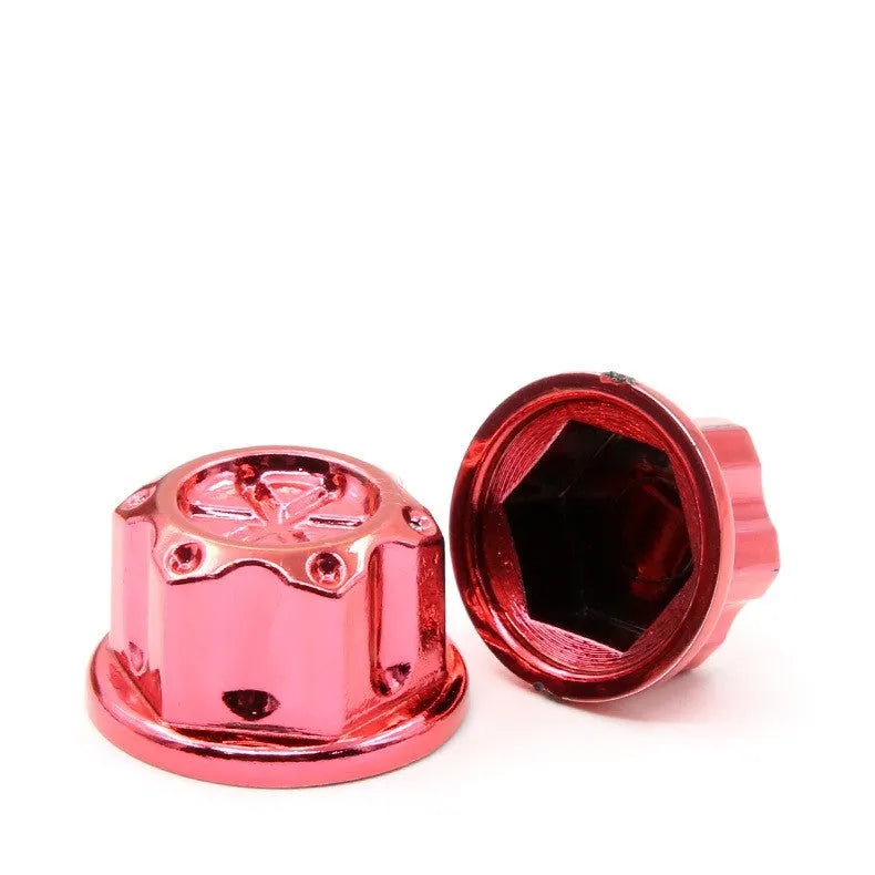 Set of 30 coloured ABS plastic motorcycle screw covers for engine customisation.