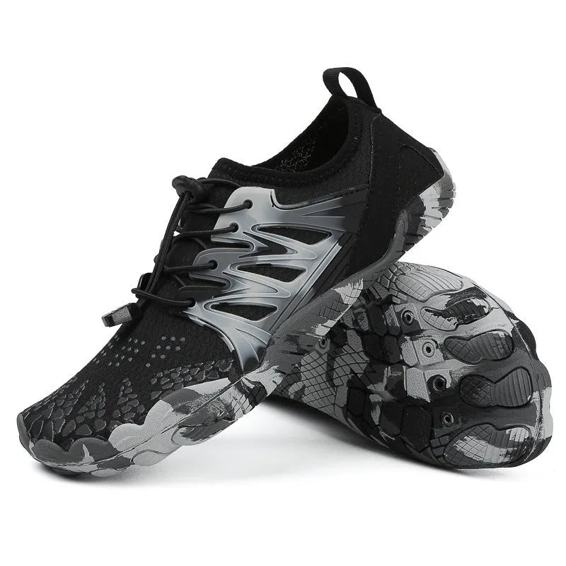 Unisex quick-drying wading shoes with mesh upper and rubber sole in various colours