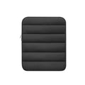 Fluffy laptop sleeve with elastic sides for 9.7-11 inch devices in black, khaki, or silver