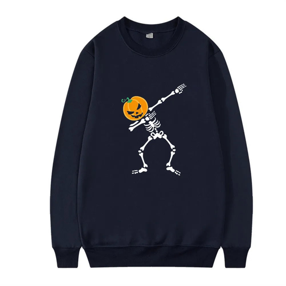 Women's printed long sleeve crew neck top in a cotton polyester blend, shown in assorted colours.
