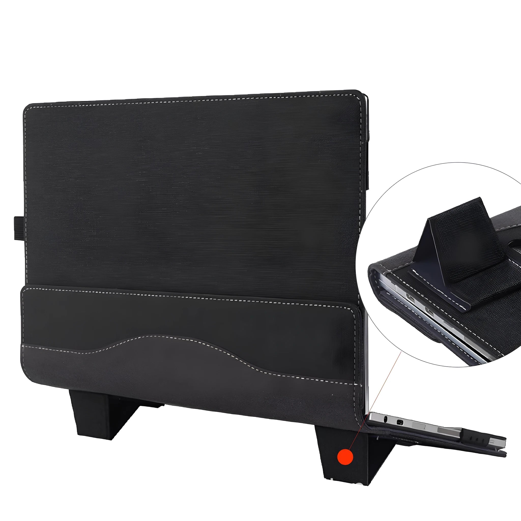 Black imitation leather protective sleeve for Microsoft Surface Laptop 6 laptop
