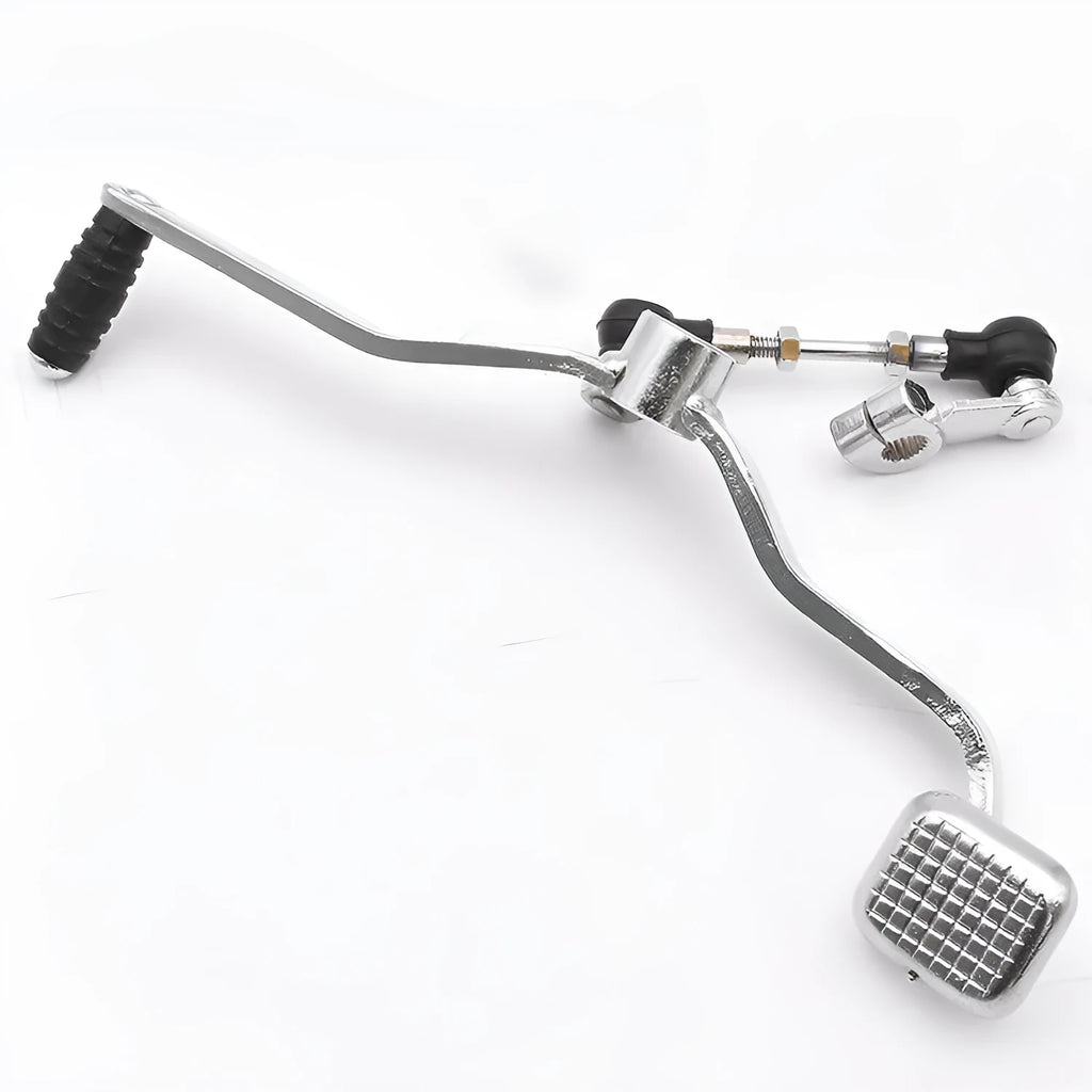 GS125 motorcycle gear lever showing 300mm length and teeth detail