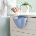 Compact PP cabinet trash can 21x16x14cm in Nordic grey, pink, or blue for kitchen waste